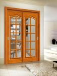 Customized Sliding Open Door Solid Wood Glass Sliding Door Classic Interior