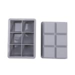 Large 6 Cavity Silicone Tray For Whiskey Ice Cube Mold