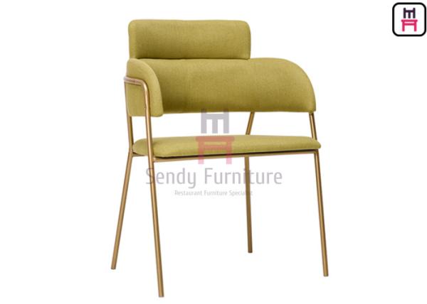 Customized Stainless Steel Restaurant Chairs , Gold Rose Stainless Steel Dining