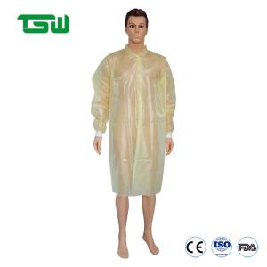 China Yellow PP / SMS Disposable Lab Coat wholesale