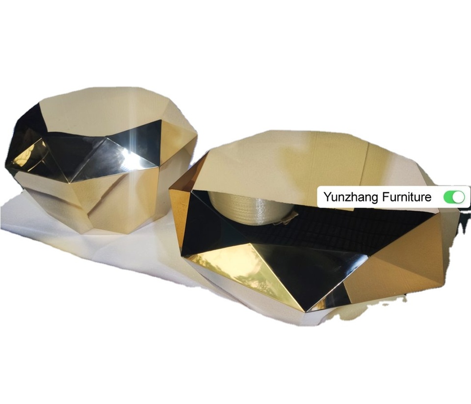 Gold Color Side Table End Table Living Room Set Hotel Decoration