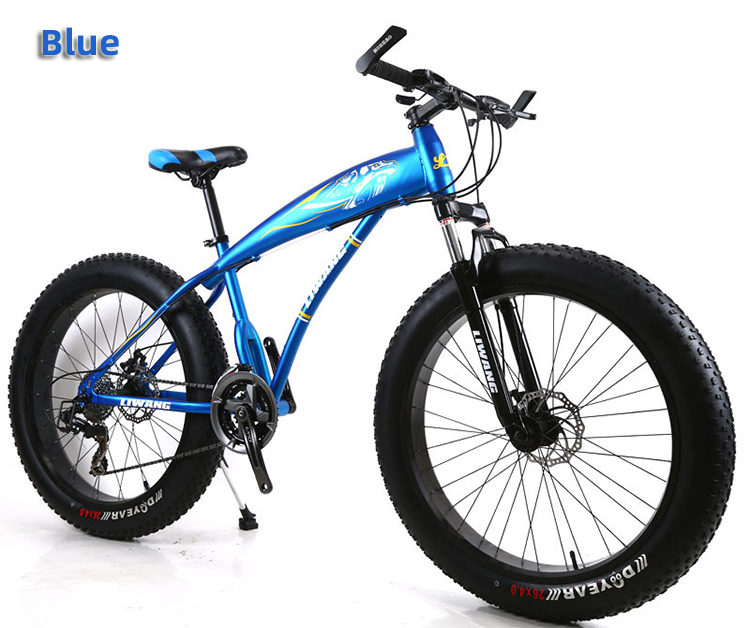 Adult Customized Mountain Cruiser Bicycle Fat Tire Mountain Bikes with 4.0 inch Tire Width and carbon steel Fork Material