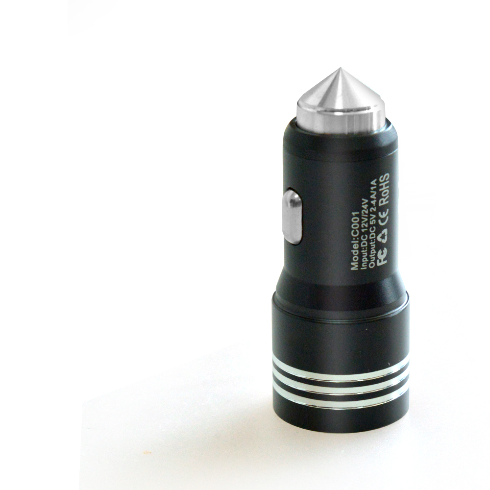 Multi-Color USB Connector Survival Emergency Car Charger Multi-Tool Safety Hammer
