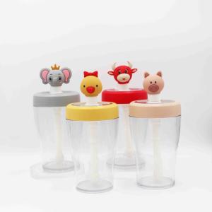 China OEM Cute Cartoon Childrens Straw Water Bottle Dust Proof Design wholesale