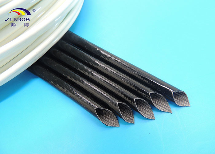 Silicon Resin Coated Silicone Fiberglass Sleeving 200℃ High Temperature 0.5mm - 30mm