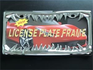 China Crocodile Mouth Style Metal License Plate Frames Crack And Corrosion Resistant wholesale