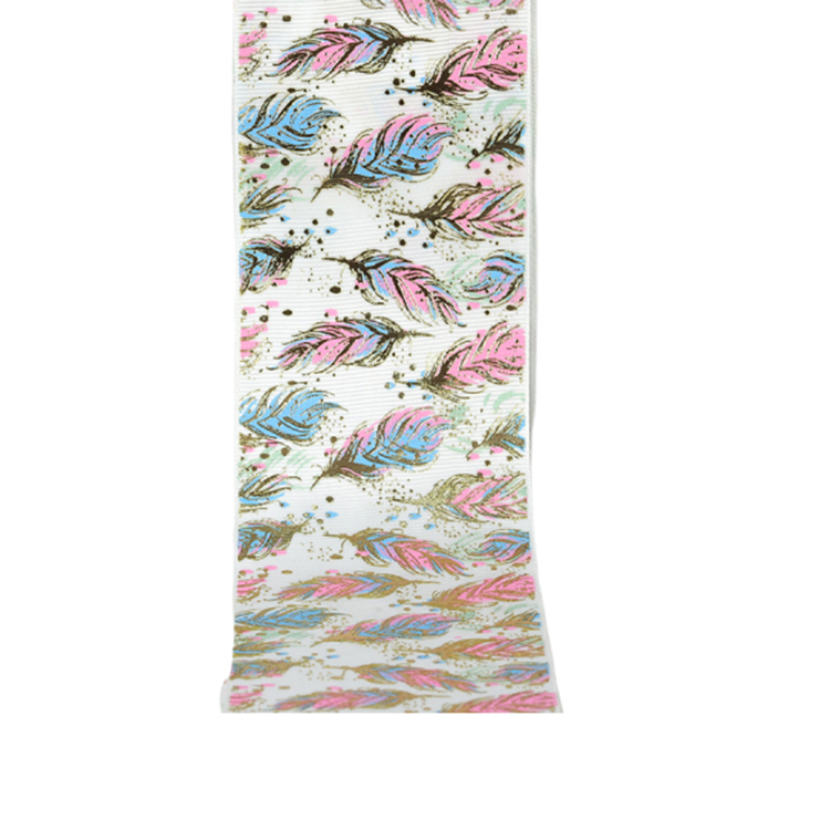 Wholesale Heart Print High Strength Polyester Ribbon 75mm Roll