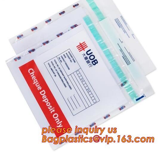 security deposit bags bank deposit bags cash deposit bags, general bank plastic deposit bags supply, Coin and Bank Note