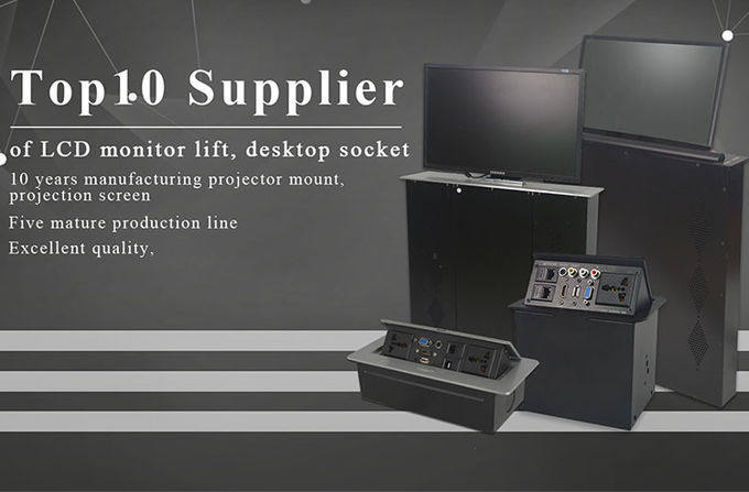Office Desk Smart Hidden In Tabletop Power Track System Socket GSS System Rail Track Socket