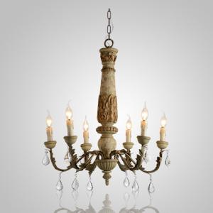 China Reclaimed wood pendant light with crystal (WH-CI-34) wholesale