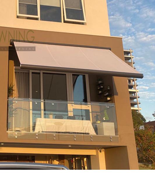 Motorized retractable Outdoor Full Cassette Folding Arm Awning
