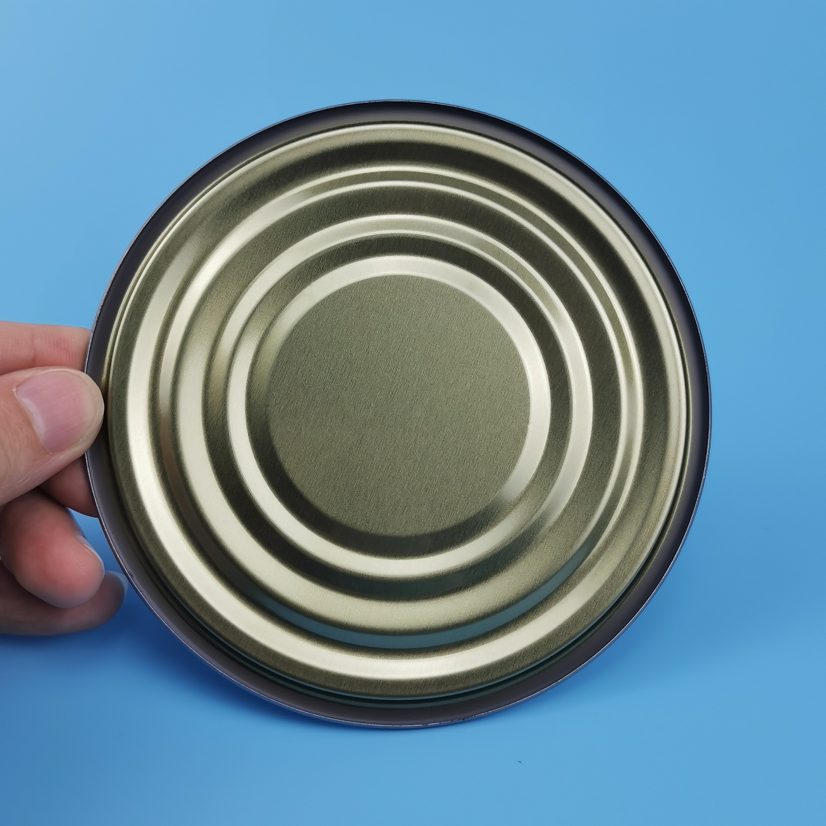 Silver 83mm Tinplate Paper Tube Round Can Bottom
