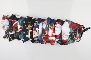 China civilian Reusable Printed Image Cotton Face Mask For Christmas wholesale