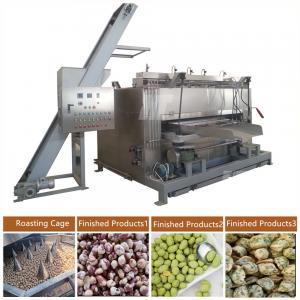 China Roasted Peanut Processing Machines SUS304 Coated Nuts Rotary Roaster Machine on sale