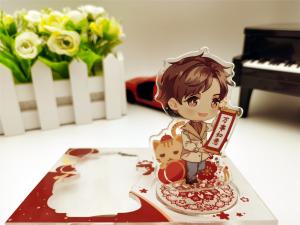 China OEM Anime Acrylic Stand Figure , 130mm Clear Plastic Display Stand wholesale