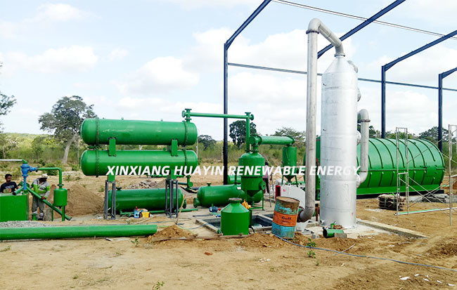 5 Ton Diesel Mobile Pyrolysis Plant Energy Saving Batch Type