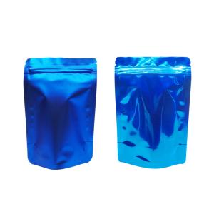 China Blue Zipper Seal Height 40cm Aluminium Foil Packaging Bags wholesale