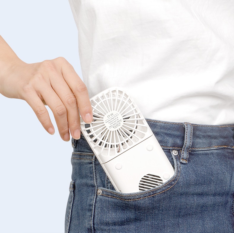 3.7V Cold Compress Handheld Folding Fan Portable Table Mini Fan for Neck Cooling Gift