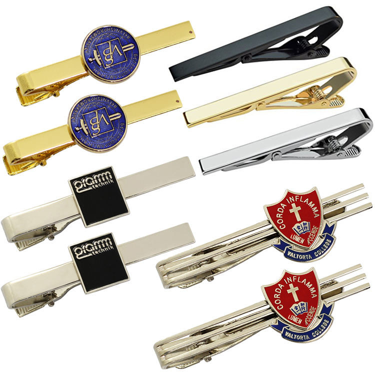 Custom Mens Tie Clips Engraved Skinny Tie Bar Clip Gold Tie Pins