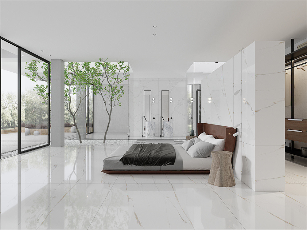 Acid-Resistance Vintage 1420x2700mm Interior Floor Polished Porcelain Sintered Stone Slab And Non-Slip Marble Slabs For Bedroom And Kitchen