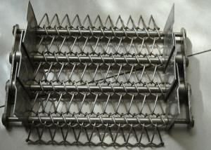 China Baffle Food Professing 1.6M Chain Mesh Conveyor Belt wholesale