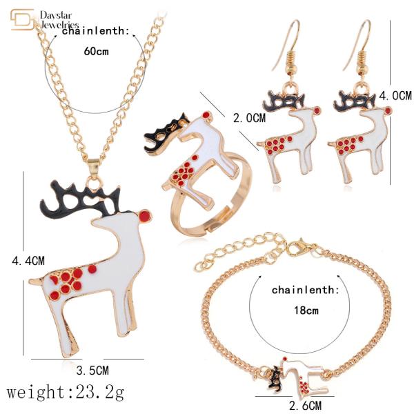 Holiday Gifts Christmas Jewelry Set For Womens Earrings Rings Bracelets Necklace