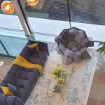 New Designer Creative Molecular Ball Sofa Chair With Velvet Fabric