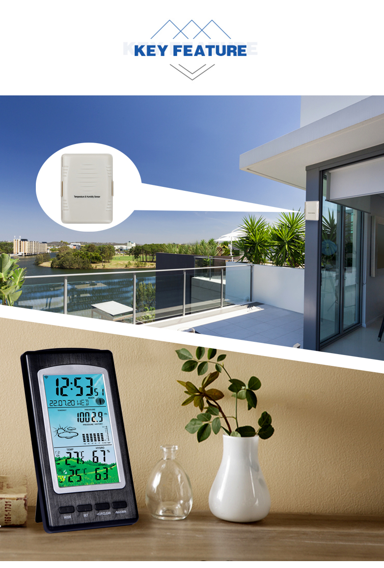 Wireless Weather Station With Precision Temperature And Humidity Meter