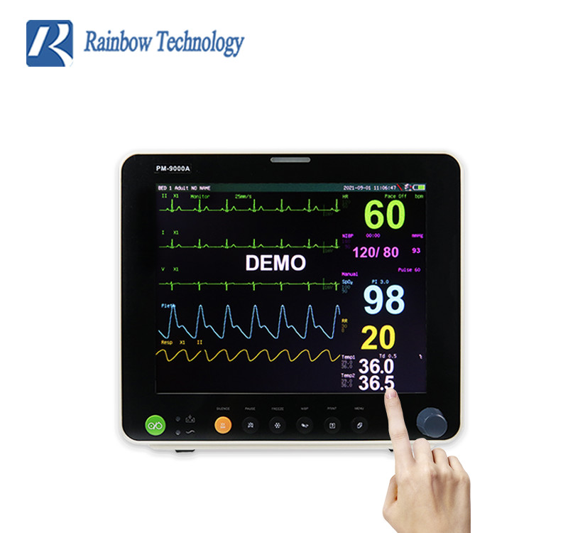 ICU CCU Multi Parameter Patient Monitor Vital Sign 12.1 Inch Touch Screen