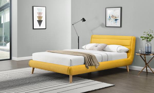 Yellow/Blue Fabric Full Size Children Upholstered Bed Wholesale Bed Manufacturer