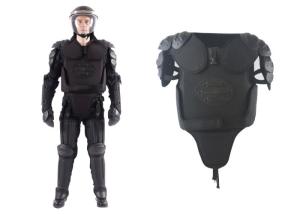 China Free Size Riot Gear Body Armor , Black Military Body Armor With T Baton wholesale