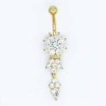 14G Gold Flower Body Piercings Jewellery
