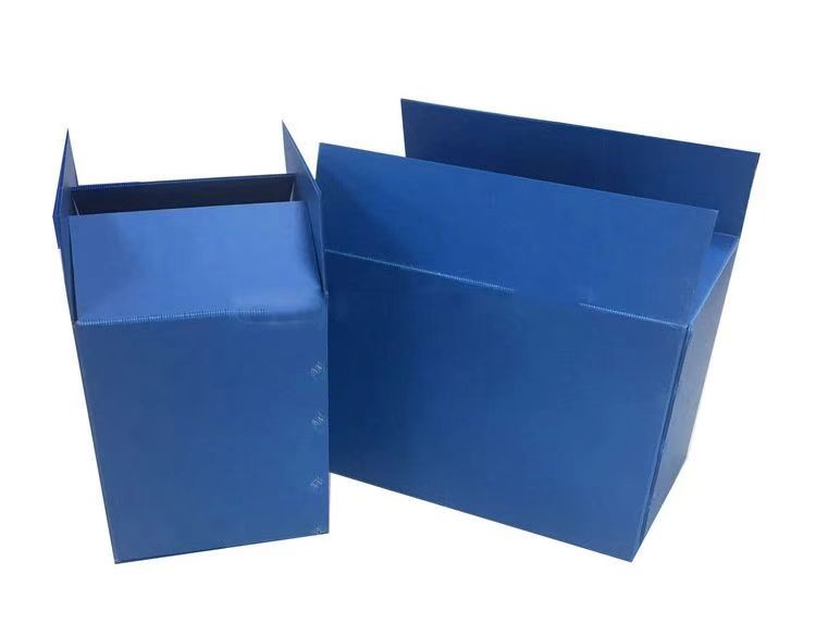 Blue Corrugated Plastic Bins Packing Storage Plastic Shipping Boxes