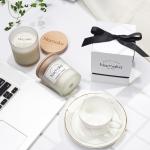 Embossed Logo Ribbon Cardboard Candle Subscription Box Luxury Gift Packaging