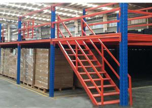 China Storehouse Storage Mezzanine Structure Blue Red Coating Quick Installation wholesale