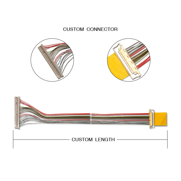 I-Pex 20453-230t-03 LVDS EDP Cable Hrs Df13-30ds-1.25c Lvds Cable 30 Pin