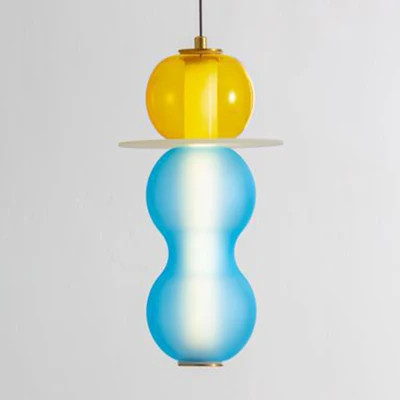 Scandinavian glass pendant lights Minimal colorful lampshade bedside lamp(WH-AP-582)