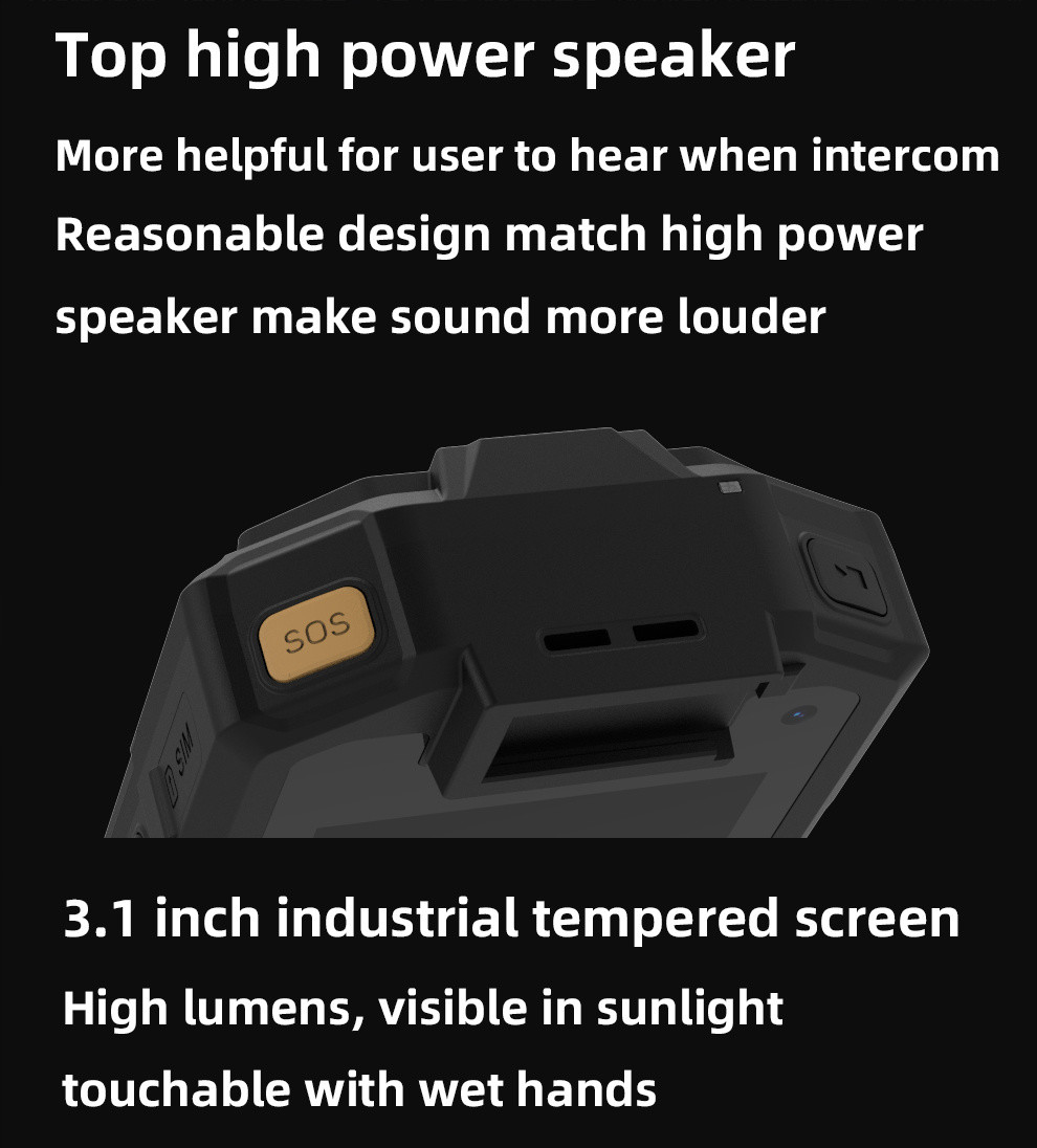 Waterproof Law Enforcement Body Worn Cameras Andriod Low Light Security Camera