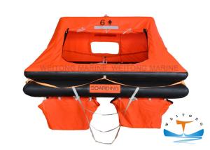 China 1060x580mm 6 Person Marine Life Raft 82 Kg Weight For Yacht Small Craft wholesale
