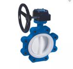 DN300 Resilient PTFE PFA FEP Seated PN16 Wafer Butterfly Valve