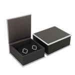 Customizable Magnetic Closure Rigid Black Gift Box For Jewelry And Gifts
