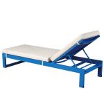 Swimming Pool Blue Aluminum Beach Chair Outdoor Sunbed
