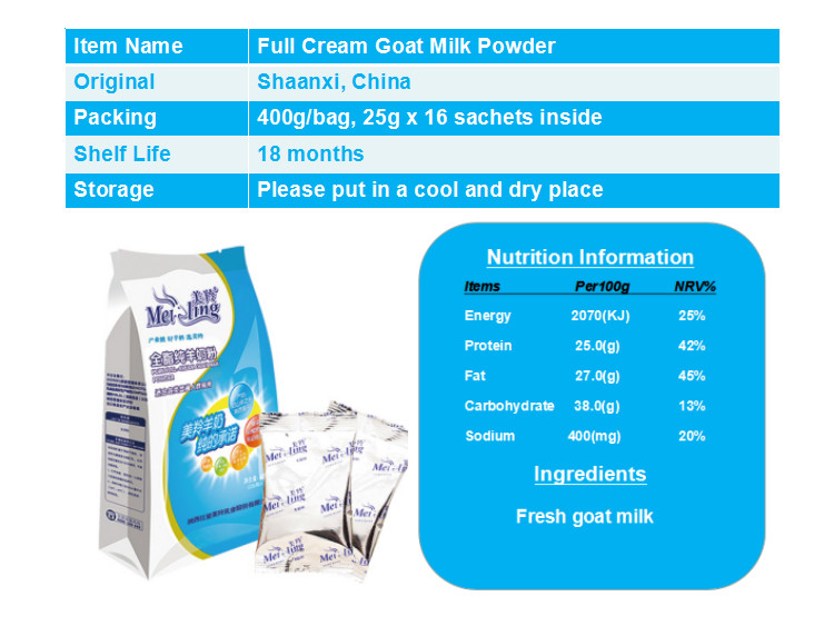 Fresh Cream White Raw Goat Milk Powder For Babies 100% Pure