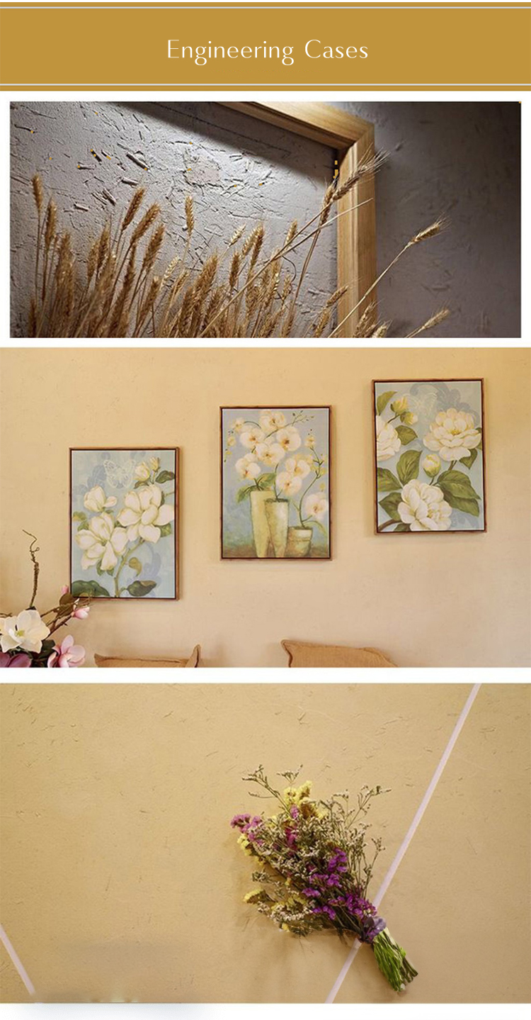 Powder Coating State Quaint Country Style Water-Based Art Straw Mud for Hotel Usage