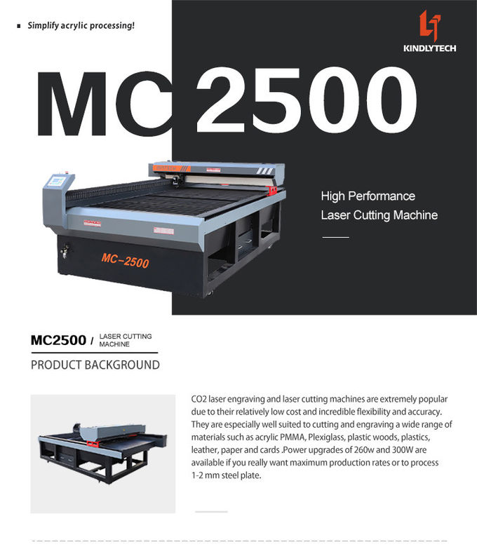 SGS 260w Co2 Metal Laser Cutting Machine For Advertising Industry