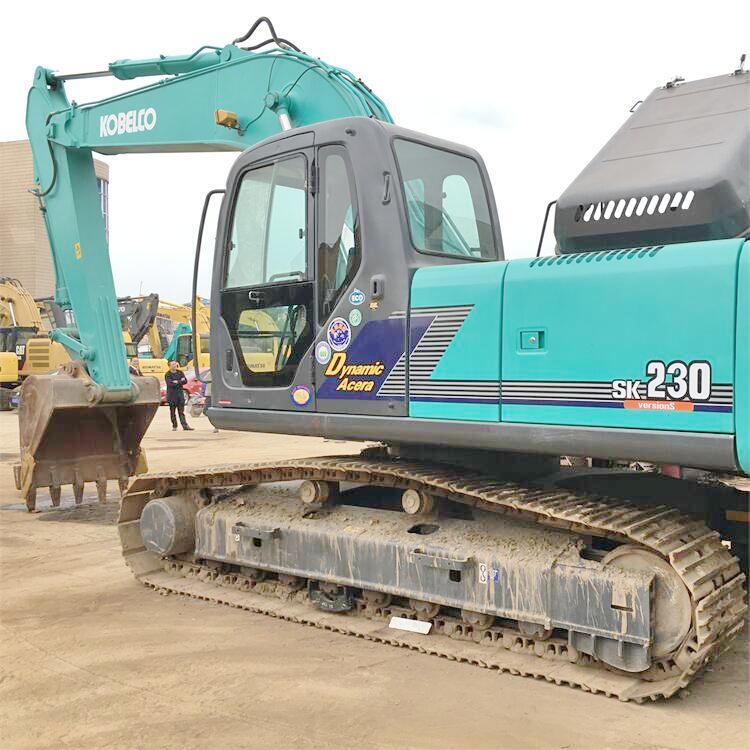 Used Kobelco Sk230-6E Excavator with Original Hydraulic Pump 23000 KG Machine Weight