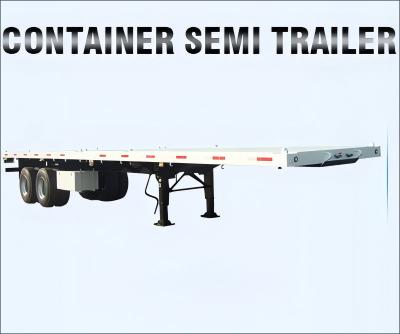 New 3-Axle Flatbed Skeleton Semi-Trailer Steel Container Truck With Wabco Brake System
