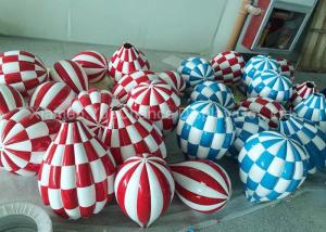 China Plaid Fiberglass Balloons Custom Logo Designed Decorative Hanging Balloons wholesale