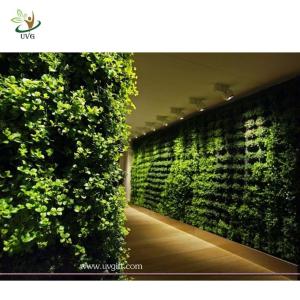 China UVG GRW020 Walls Decore Plastic Plant Green Wall Manufacturers garden decking wholesale