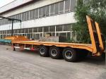 80000kg Semi Trailer Transport Yellow Semi Lowbed Trailer